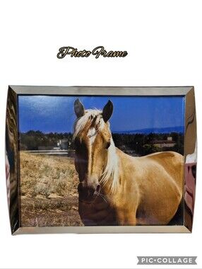 Photo frame black & silver beautiful for large photographs